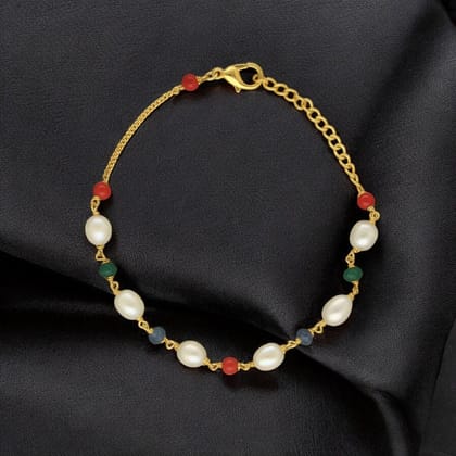 Sri Jagdamba Pearls Multicharm Holder Pearl Bracelet For Women Girls