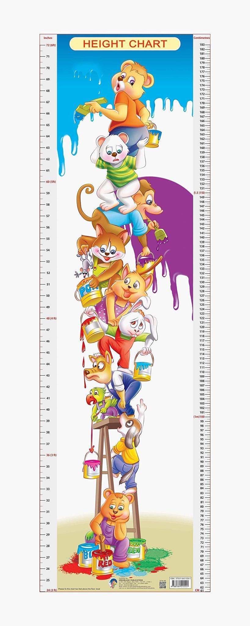 Height Chart 4 [Poster] Dreamland Publications