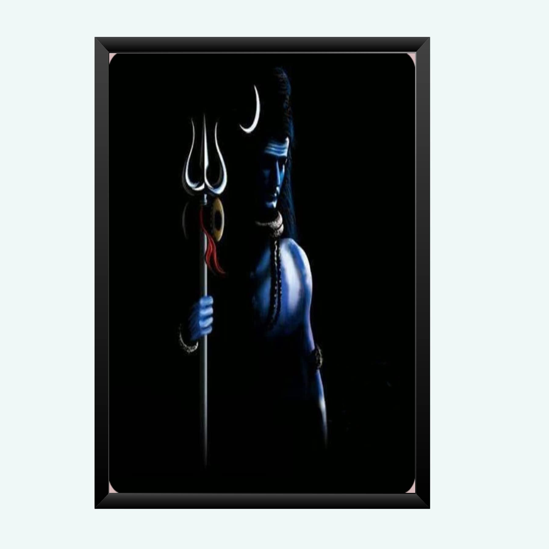 NOKKES Bhagwan Shiv Ji Wall Photo Frame For Puja And Wall Decoration Wall Photo Frame Size 8X12 Inch10