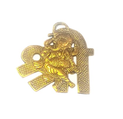 Nawani Metal Shri Ganesha On Wall Hanging Home Decor, Size- 11/10 cm
