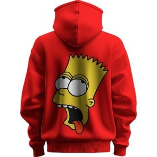 BULL CLOTHING Stylish Graphic Red Hoodie  60 Cotton, 40 Polyester  280 GSM Fleece for Comfort and Durability (L)