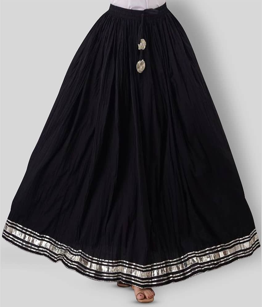 FABRR - Black Cotton Women's A-Line Skirt ( Pack of 1 )