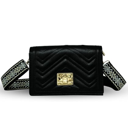 Stylish Sling Bag for Women and Girls Ideal for Travel Office Shopping and College Crossbody Sling Bag (Black)