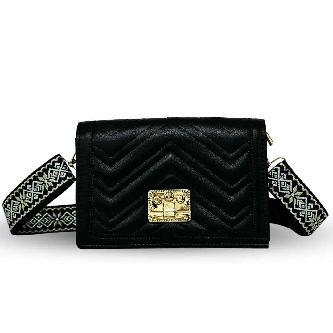 Stylish Sling Bag for Women and Girls Ideal for Travel Office Shopping and College Crossbody Sling Bag (Black)