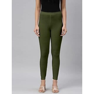 SHE PURE LUXURY WEAR Ankle Length  Ethnic Wear Legging  (Dark Green, Solid)
