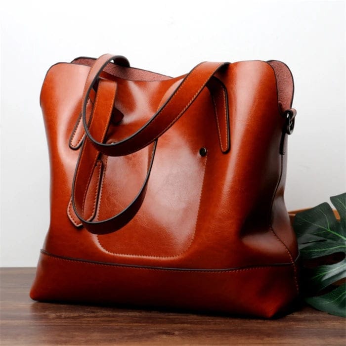 Fashion korean style genuine leather tote bag handbags for women