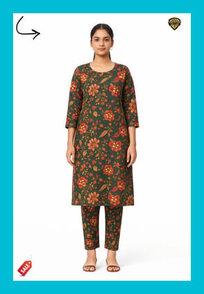Women Cotton Printed Straight Kurti Pant Set | Floral Printed Kurta with Pant | Casual Daily Wear Ethnic Kurti Set for Women Women Cotton Printed Straight Kurti Pant Set | Floral Printed Kurta with Pant | Casual Daily Wear Ethnic Kurti Set for Women