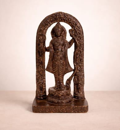 Handcrafted Bell Metal Lord Ram Idol – Dark Antique Finish