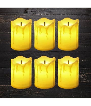 RAMDEV ENTERPRISE - LED Candle Battery Opearted Multi ( Pack of 6 )