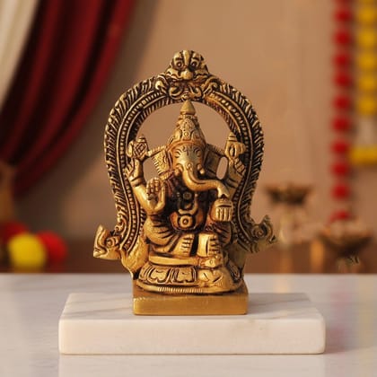 Brass Showpiece Ganesh Ji God Idol Statue (BSMAS1447 G)