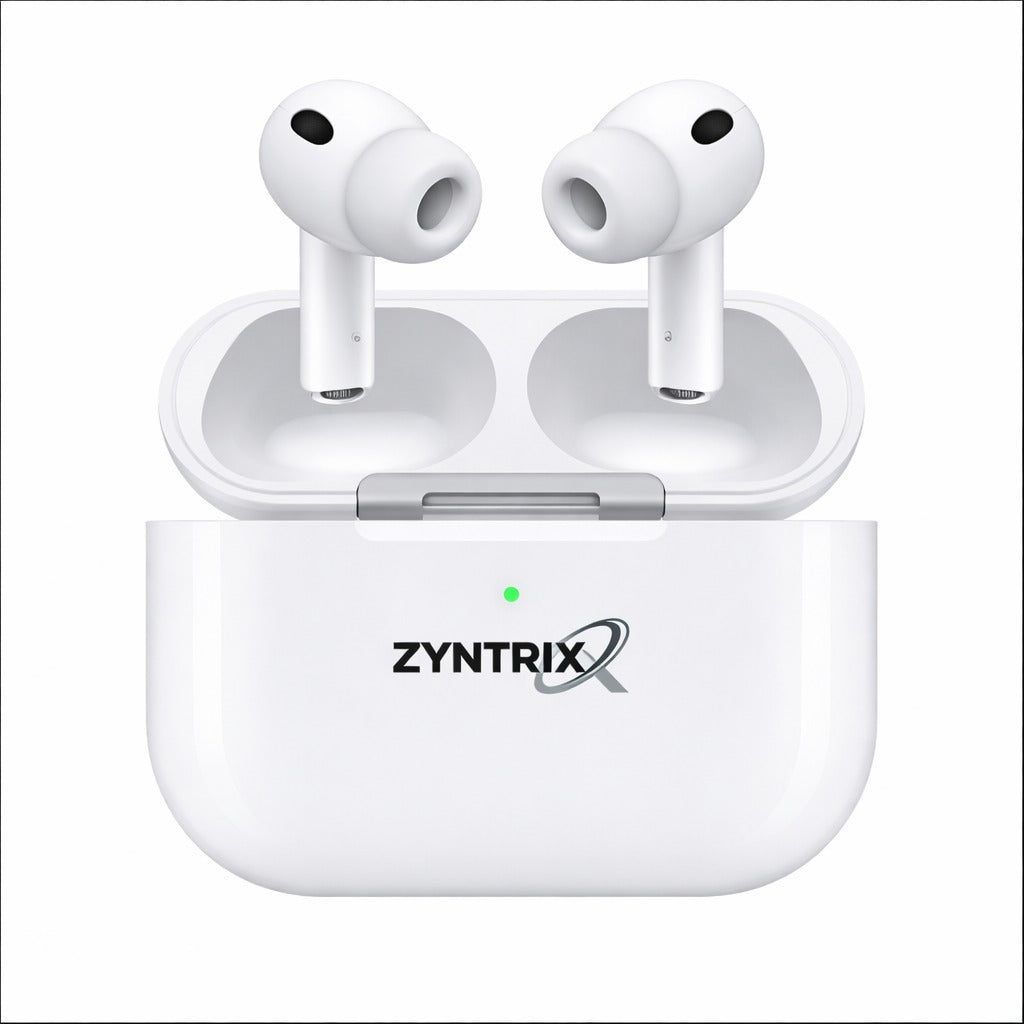 Zyntrix AirBuds Pro 2 (2nd Gen) Premium TWS Earbuds with ENC, MagSafe Charging Support & Precision-Tuned Audio - White