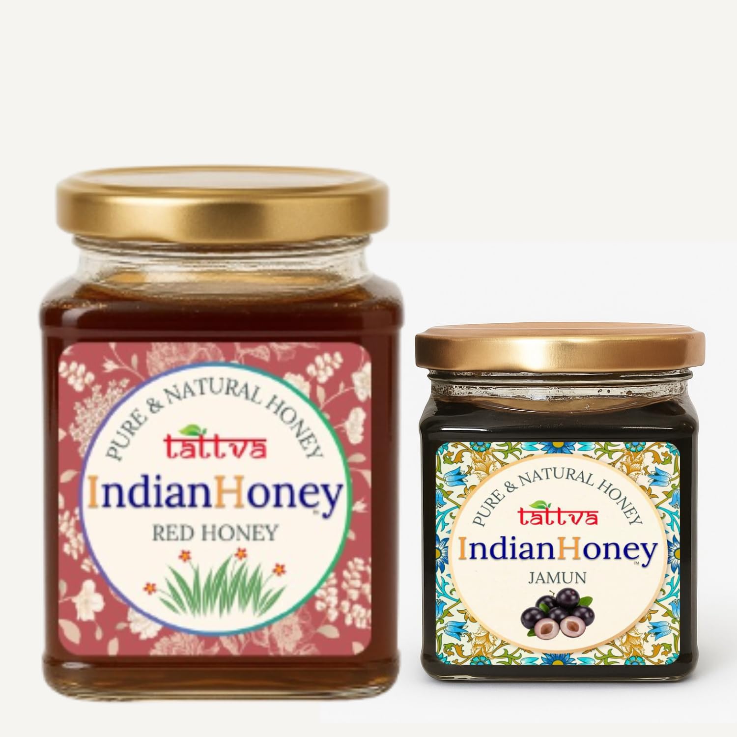IndianHoney Red Honey & Diabetics-Friendly Jamun Honey Combo Pack (500gm & 230gm) Red Honey & Jamun