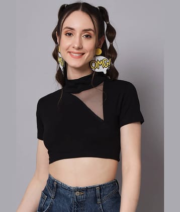 The Dry State Women's Cotton Crop Top ( Black )