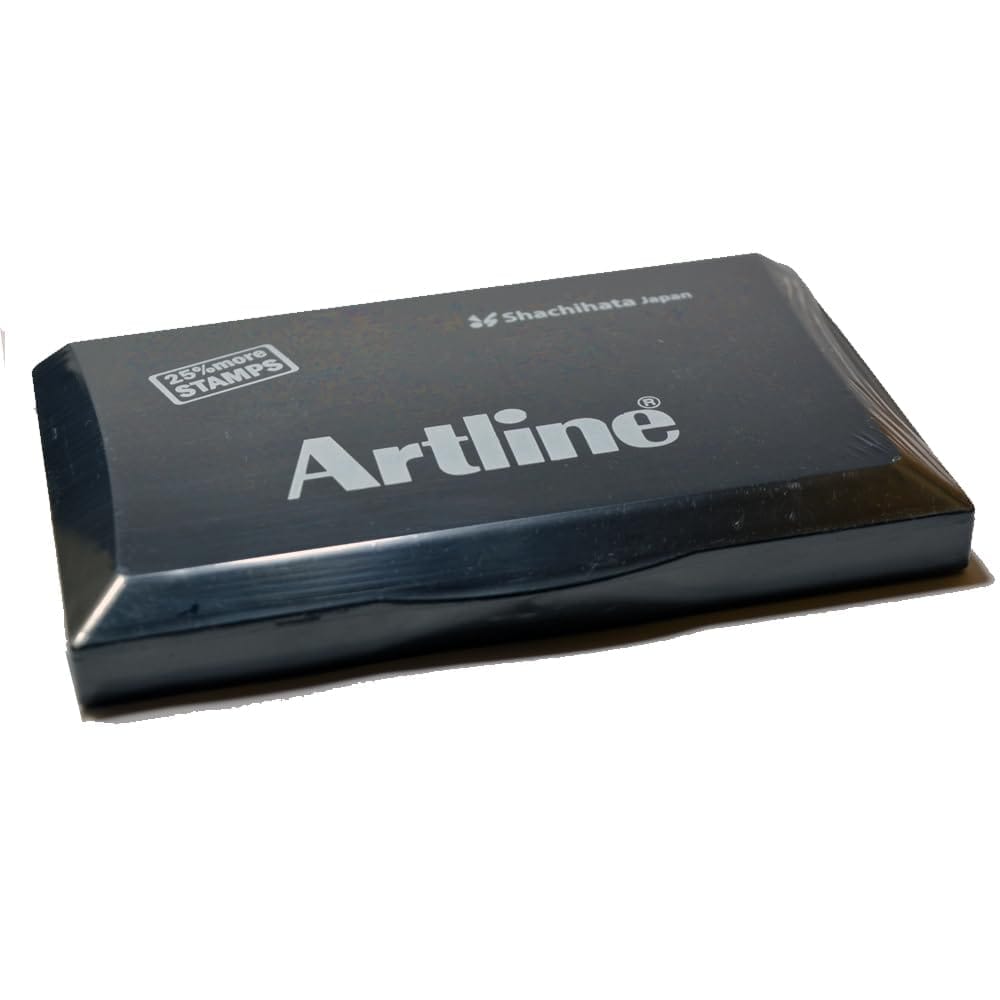 Artline Plastic Stamp Pad Small Size 126 MM X 77 MM Black Colour Pack of 10