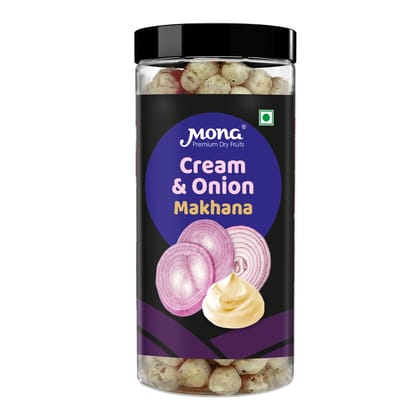 Mona Premium Cream & Onion Roasted Makhana - Healthy & Flavorful Fox Nuts Snack Mona Premium Cream & Onion Roasted Makhana - Healthy & Flavorful Fox Nuts Snack