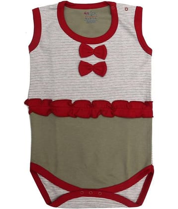 KABOOS Baby Girls Cotton Bodysuit ( Multicolor )