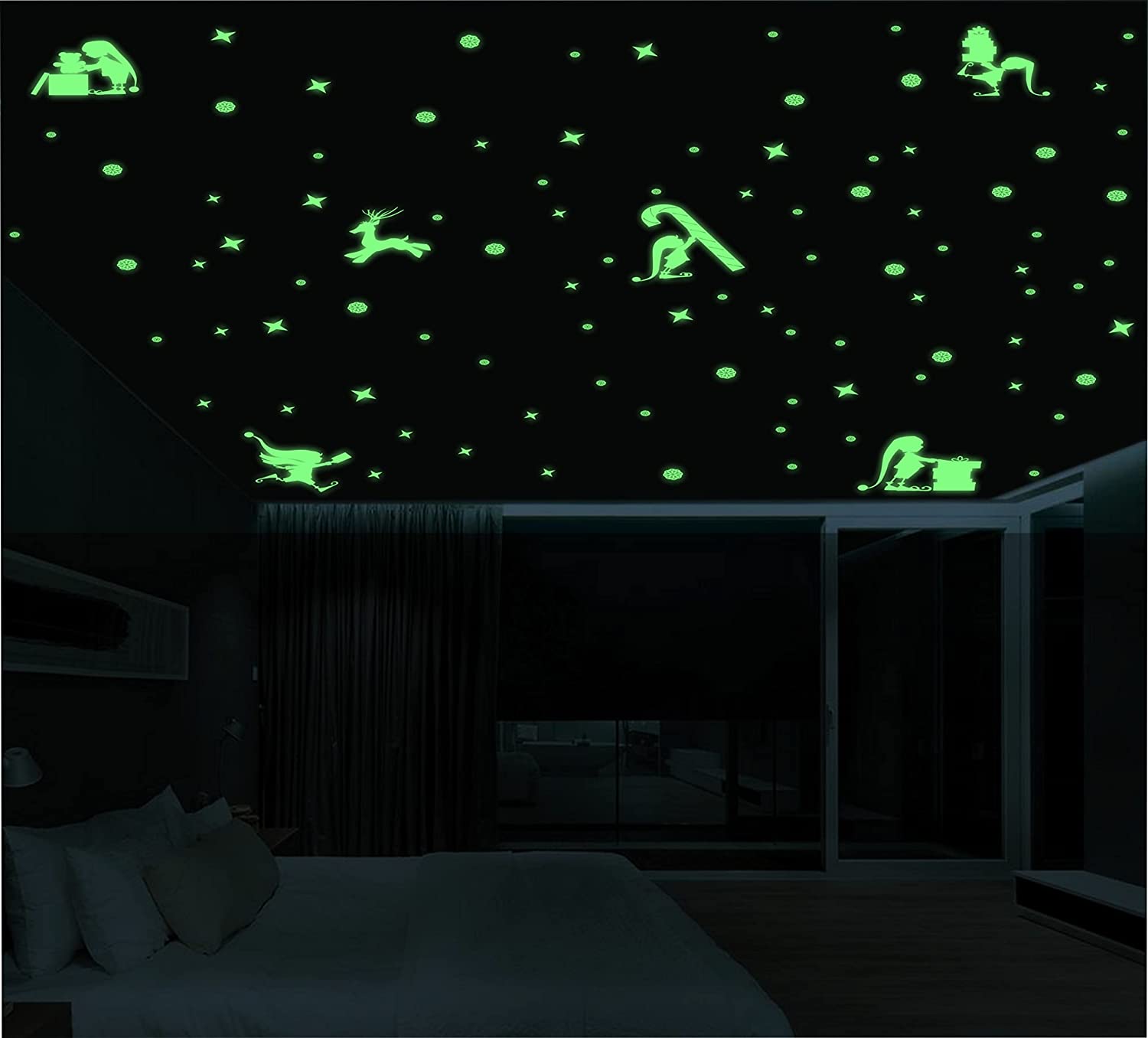 DreamKraft 80 Pieces Glow in The Dark Kids Playing Stickers - Fun and Safe Decor for Bedrooms and Playrooms