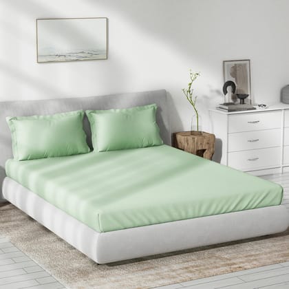 DDECOR - Spectrum Collection 100% Cotton Plain & Texture Pattern 180TC Super King |274 CM X 274 CM| Green