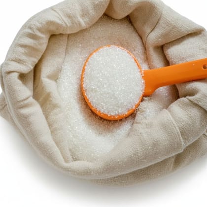 Refined White Sugar - 1 kg - One cloth pouch containing sugar