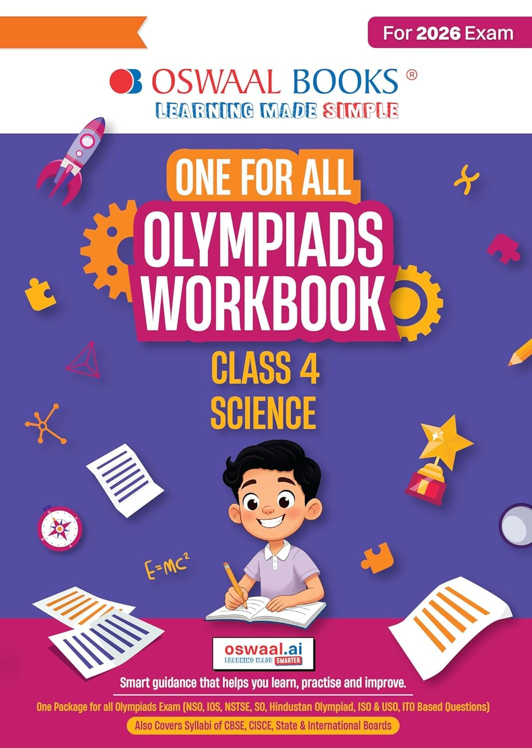 OSWAAL ONE FOT ALL OLYMPIADS WORKBOOK SCIENCE CLASS 4 FOR 2026 EXAMS -NTPC-RRC-IUMS-OLY|| OLYWBSCI4