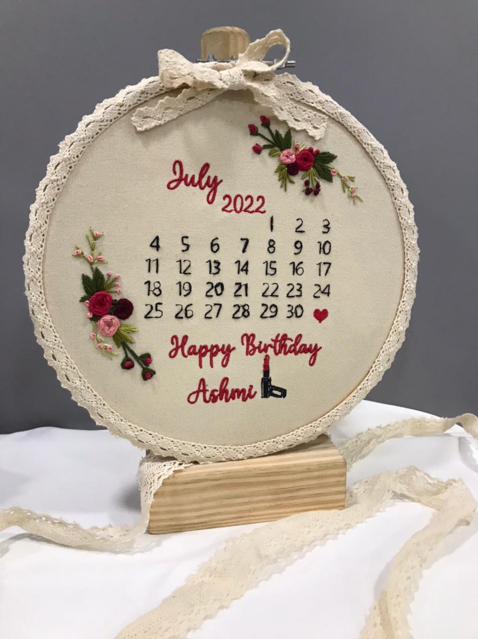 Asha Handicrafts Jute Table Calendar Handmade