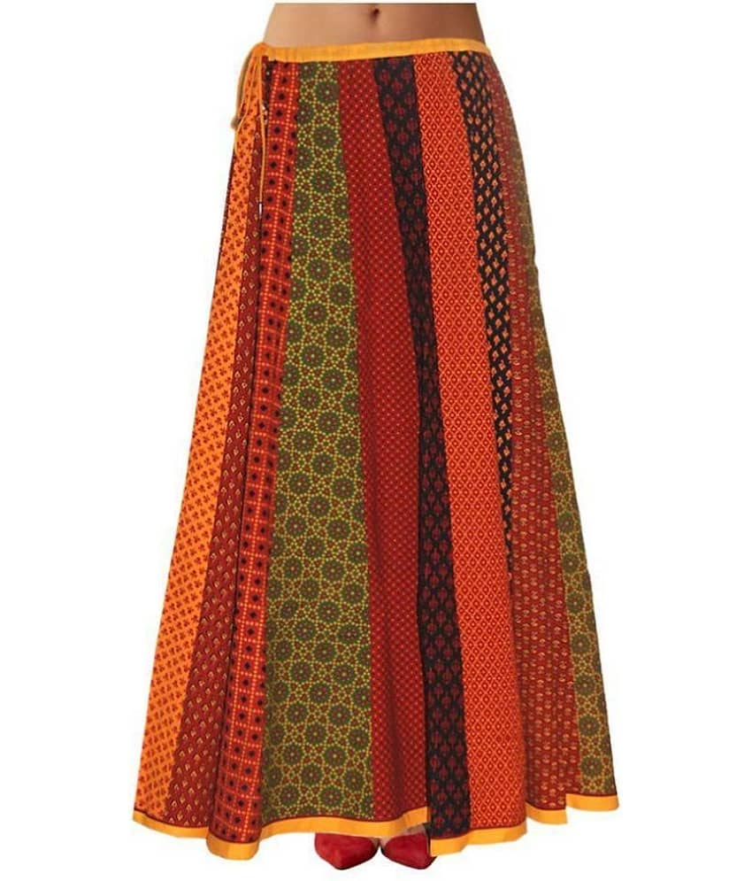 Sttoffa Cotton A-Line Skirt - Multi Color