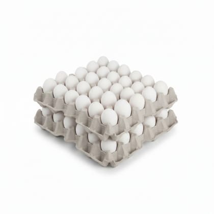 Farm Fresh White Eggs - 1kg Tray - 1 kg - Tray of 50 eggs