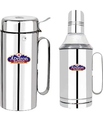 APEIRON 1250ml & 1000ml Steel Oil Container/Dispenser Set of 2 1250 mL