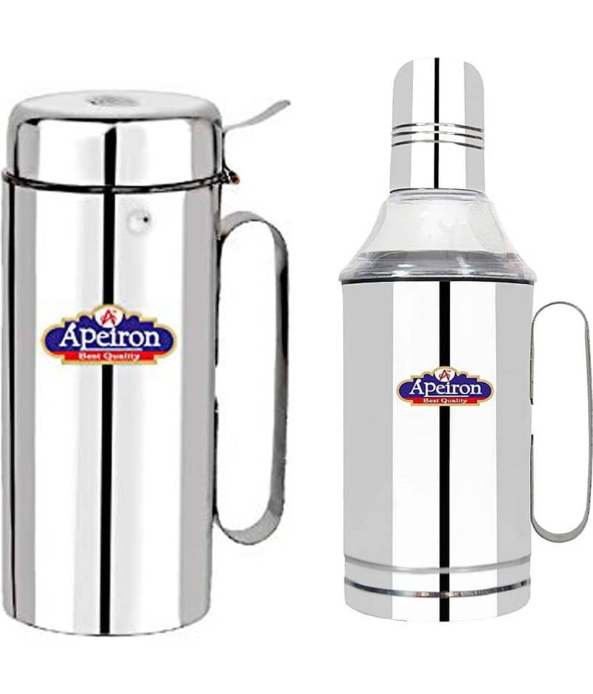 APEIRON 1250ml & 1000ml Steel Oil Container/Dispenser Set of 2 1250 mL