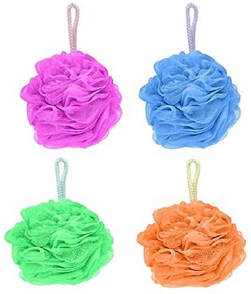 Lenon Round Bath Sponge Loofah Assorted Pack of 4