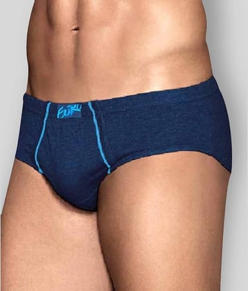 Euro -  Navy Blue Cotton Blend Men's Briefs ( Pack of 5 )