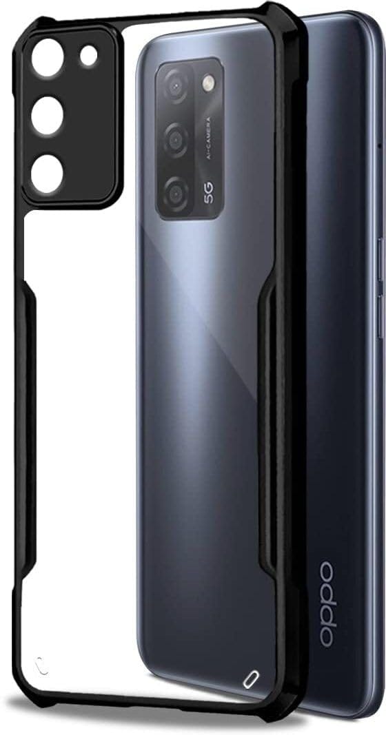 PLUGTECH Slim Shockproof Case | Matte Black Soft | Drop Protection | Precise Cutouts | Premium Mobile Cover for Oppo A55 5G
