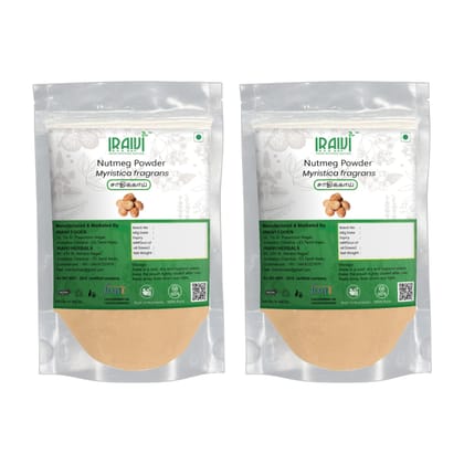 IRAIVI Premium Nutmeg Powder 200g | Jaathikaai | Jaiphal | 100% Pure Natural Spice Powder | Warm Aroma & Flavor Enhancer | Culinary & Traditional Use