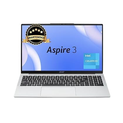 Acer Aspire 3 Laptop Intel Core Celeron N4500 Processor Laptop (8 GB LPDDR4X SDRAM/256 GB SSD/Win11 Home/38 WHR/HD Webcam) A325-45 with 39.63 cm (15.6") HD Display, Pure Silver, 1.5 KG Acer Aspire 3 Laptop Intel Core Celeron N4500 Processor Laptop (8 GB 