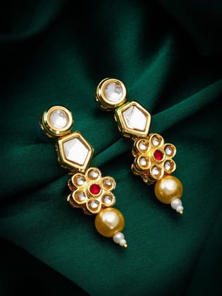 Morison Golden Teardrop Filigree Earrings Intricate Beauty in Every Drop