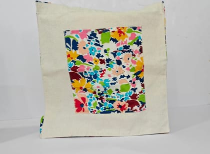 Multicolor Floral Cotton Canvas Tote Bag