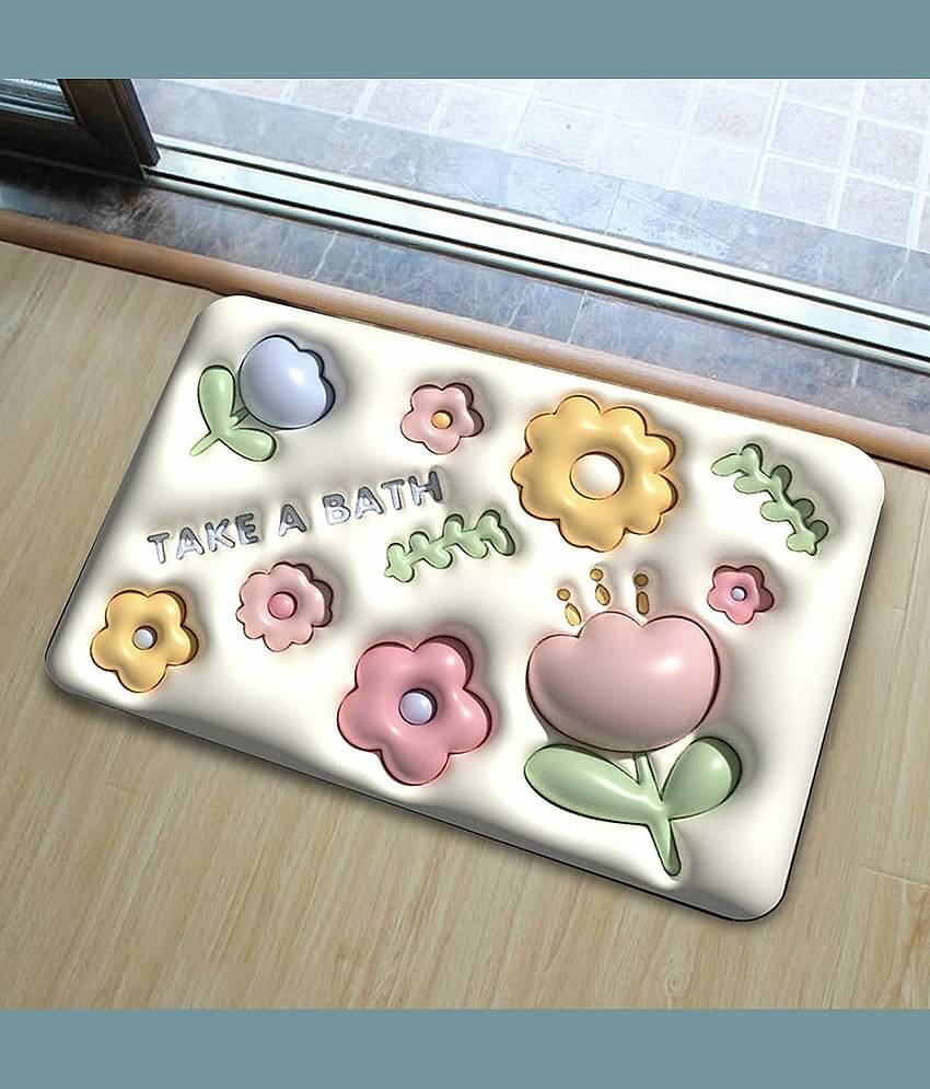 RAMDEV ENTERPRISE Rubber Bath Mat 40x60 cm ( Pack of 1 ) - Multicolor