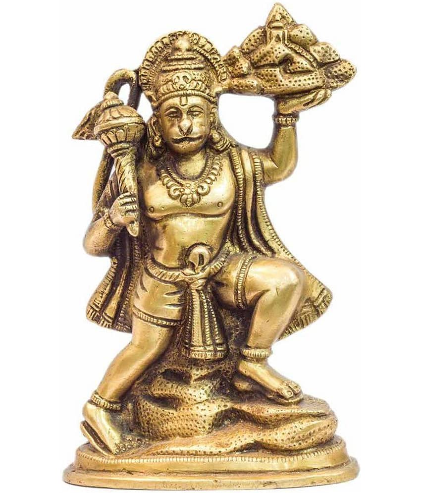 Shri Astha Vinayak Brass Lord Hanuman Idol ( 17 cm )