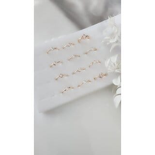 Trendy Adjustable Rose gold plated Finger ring for women (Combo set of 12)