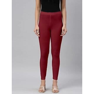 SHE PURE LUXURY WEAR Ankle Length  Ethnic Wear Legging  (Maroon, Solid)