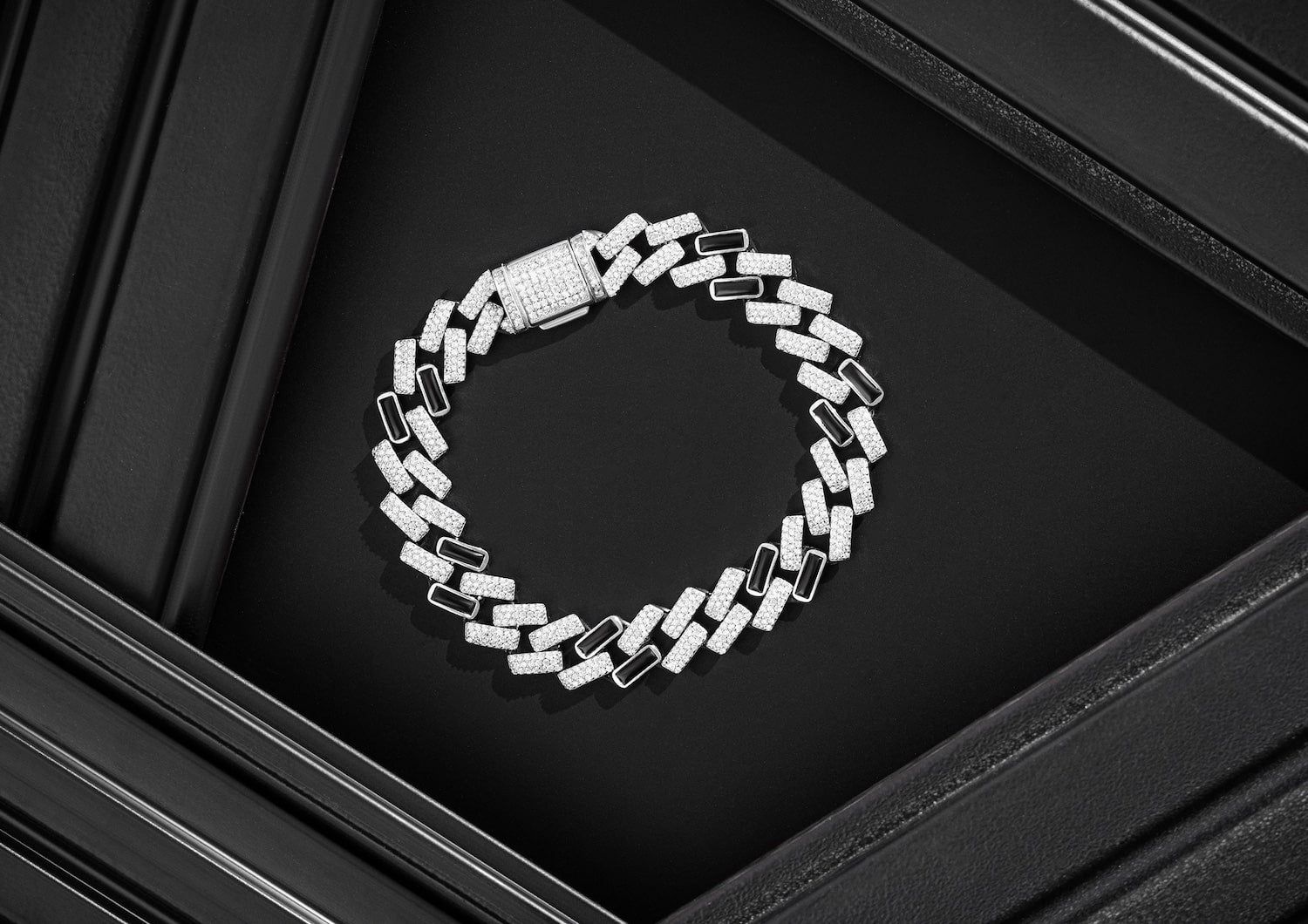 Black Iced Cuban Link Bracelet