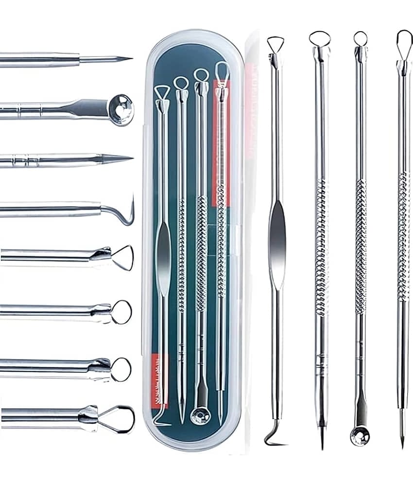 Blackhead Remover | Pimple Comedown Extractor Tool with Case | Whitehead Popping | Treatment for Blemish | Zit Removing for Nose Face Skin | Remover Tools Kit - Set of 4