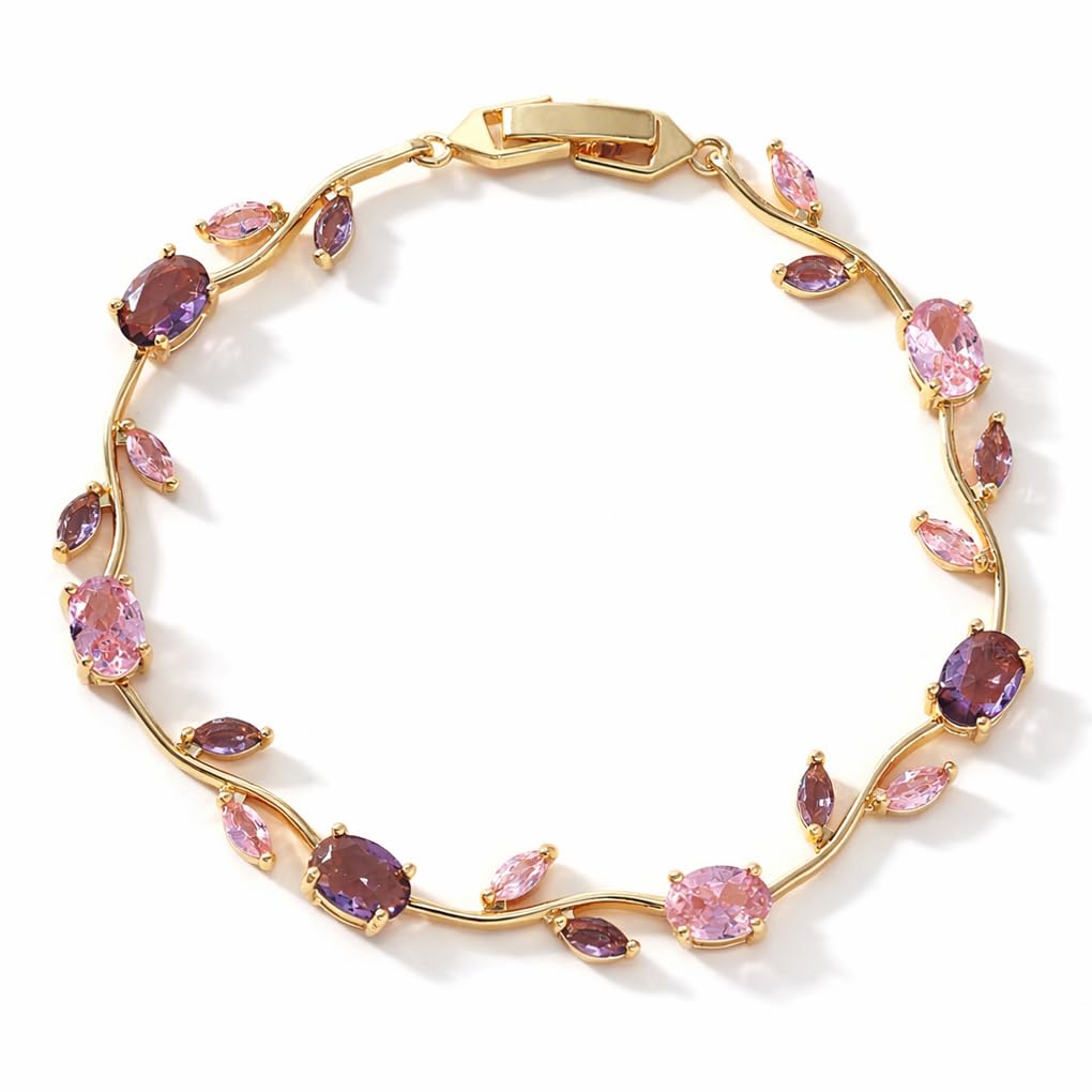 Bracelet for Women, Floral Crystal, Anti Tarnish Jewellery Latest Stylish Bracelet Gifts for Girls