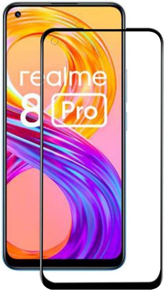 PLUGTECH Advanced Tempered Glass With Anti-Explosion 9H Hardness Edge-To-Edge Coverage Screen Guard for Realme X7