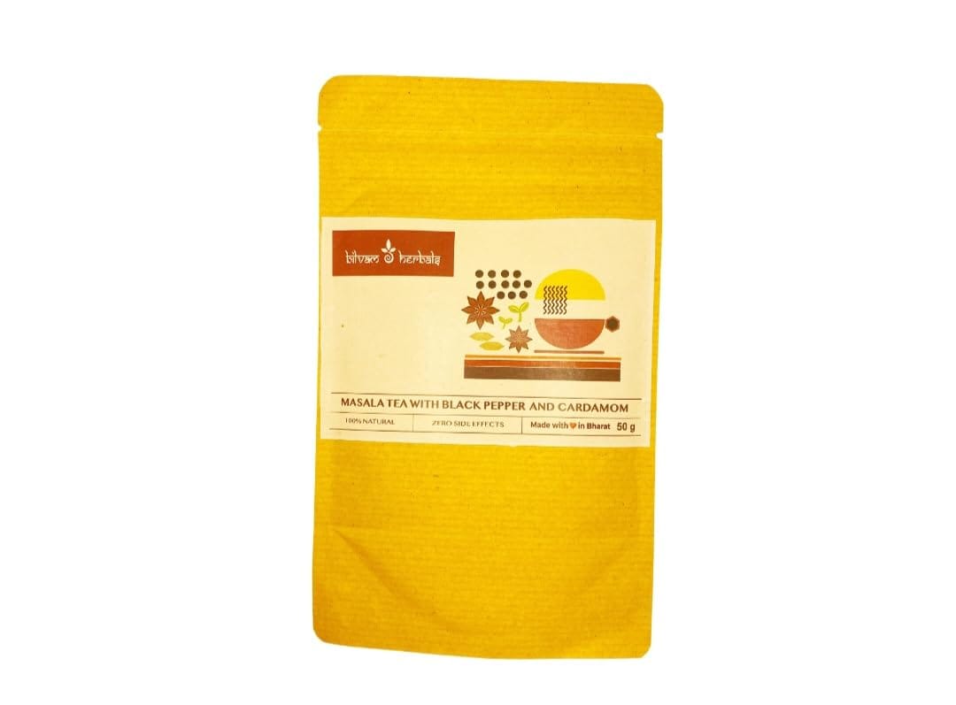 PNC-Ayurvedic Ritual Hot Beverage Blend of Black Pepper, Cardamom Pack of 2. Each 50 Gms. Way to Healthy Throat.