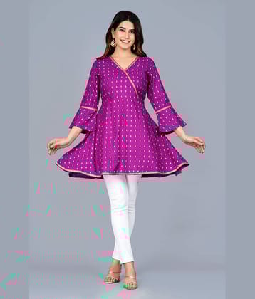 SIPET Women's Rayon Tunic ( Purple )