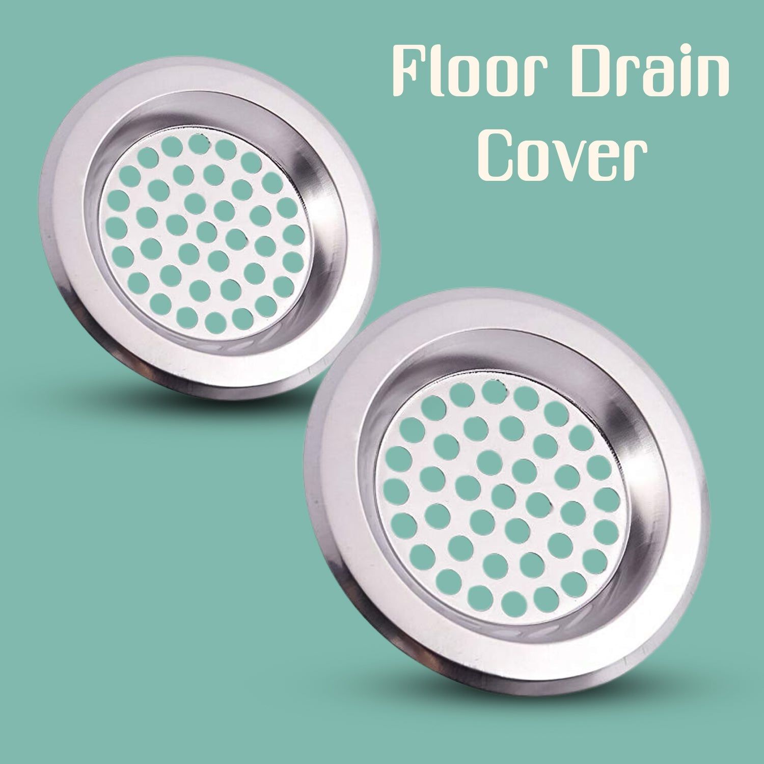 Bathroom Kitchen Stainless Steel Basin Sink Drain Strainer (2 Pc Set)