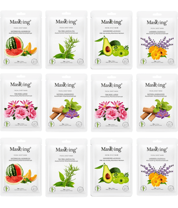 Masking - Radiant Glow Sheet Mask for All Skin Type ( Pack of 12 )