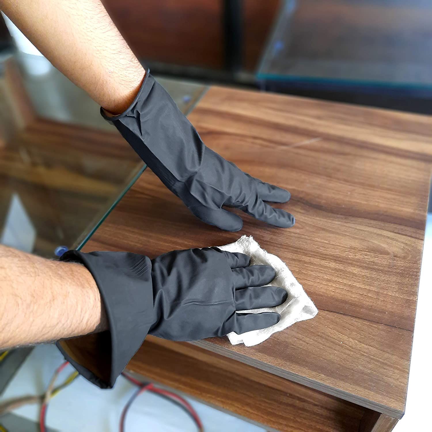 Multipurpose Natural Gum Rubber Reusable Cleaning Gloves