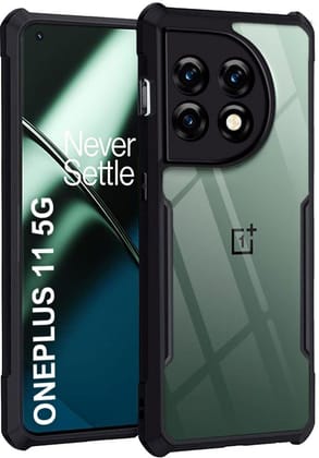 PLUGTECH Slim Shockproof Case | Matte Black Soft | Drop Protection | Precise Cutouts | Premium Mobile Cover for OnePlus 11